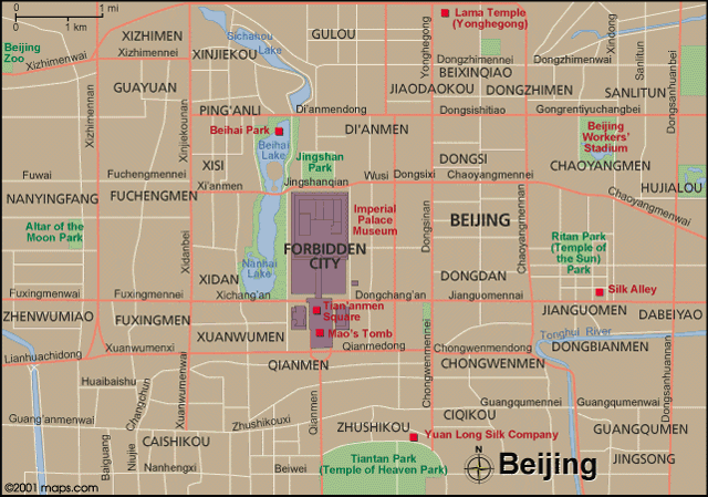 jingshan park map